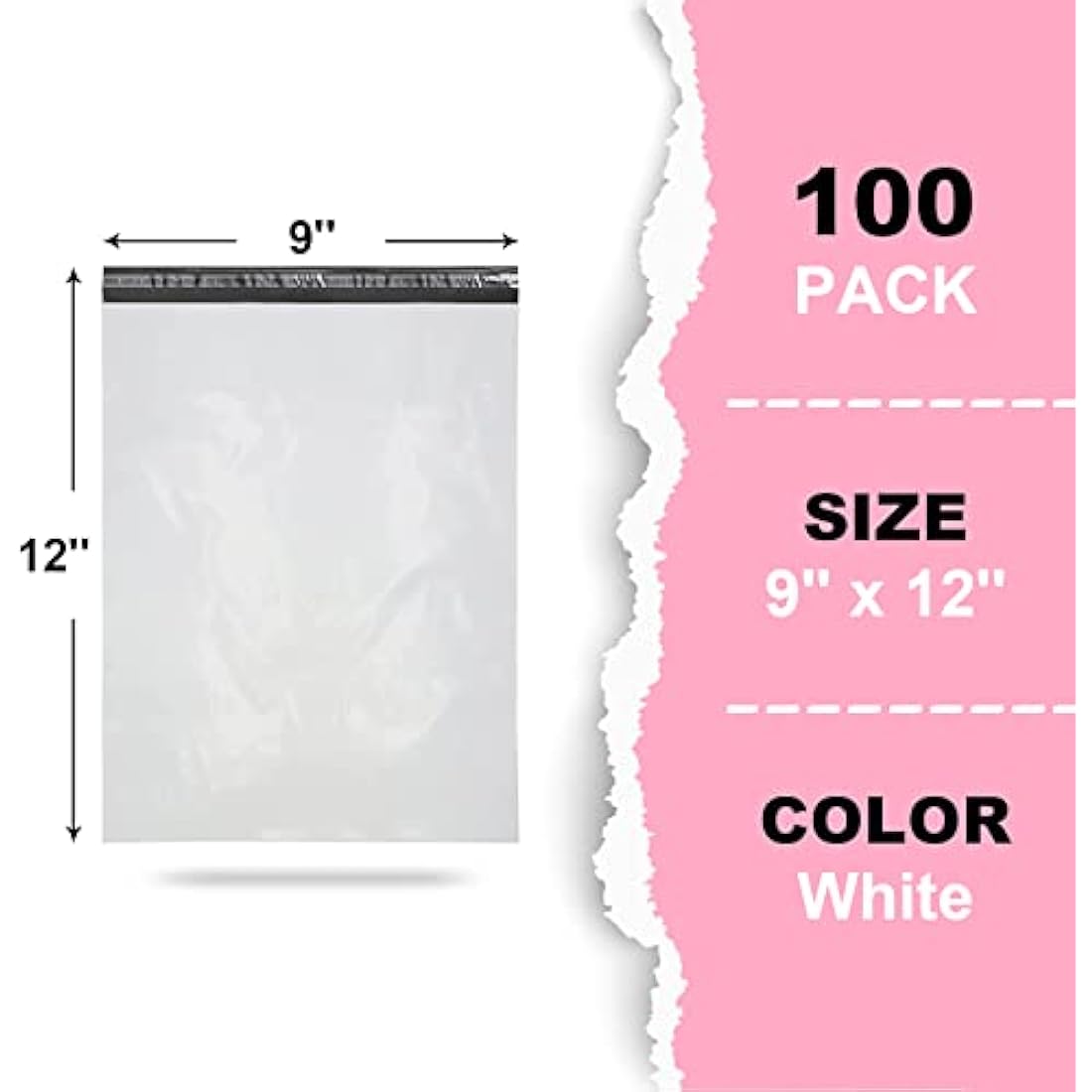 100 Pcs Mailing Bags - 9''x12''(229×305mm) - postage bags for clothes - parcel bags, shipping bag, packaging bag, Sealable Grey Mailing Bag Large