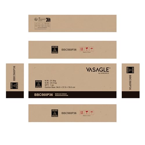 VASAGLE Tall Bathroom Cabinet, Slim Storage Cabinet, Narrow Cupboard, Bathroom Storage Unit, with a Drawer, Adjustable Shelves, 30 x 30 x 170 cm, White BBC560P31