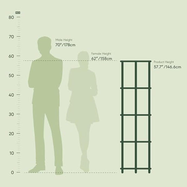 Furinno Turn-N-Tube 5 Tier Corner Display Rack Multipurpose Shelving Unit, Black/Grey