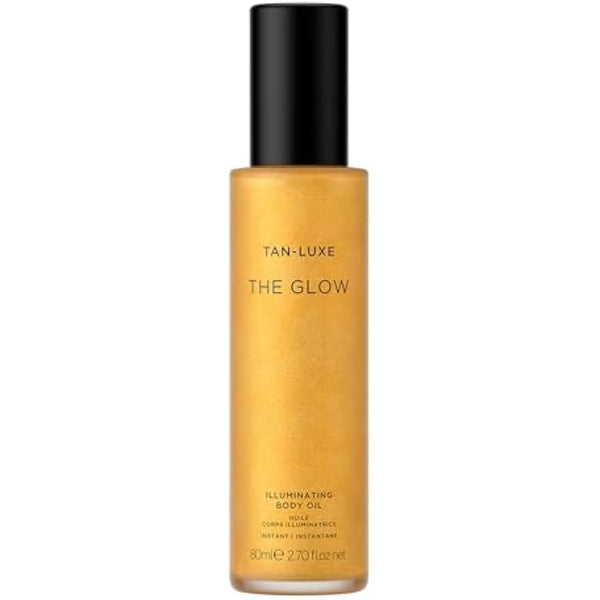 TAN-LUXE The Glow Illuminating Body Oil Radiance-Enhancing Lightweight Formula with Jojoba, Prickly Pear & Pomegranate, Fast-Absorbing, Nourishing, Dewy Finish, Vegan, Cruelty-Free, 80ml