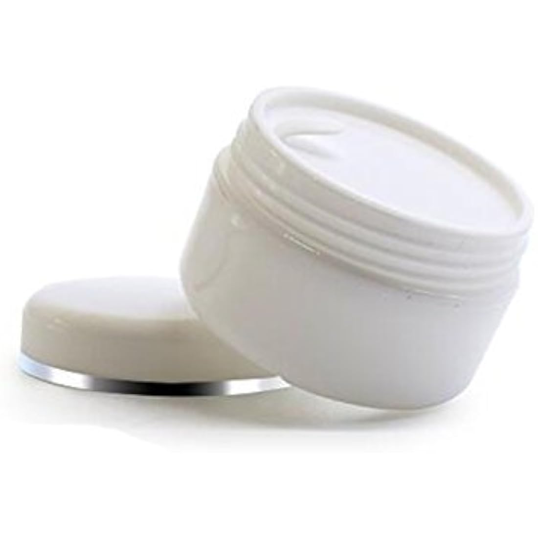 6PCS White Plastic Jar with Dome Lid 8 Oz (250g) Portable Refillable Cosmetic Makeup Face Cream Lotion Jar Lip Balm Lotion Storage Container Bottle Pot Case