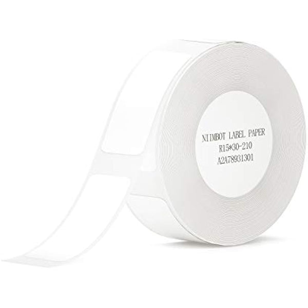 NIIMBOT Thermal Label Maker Paper 0.59"×1.18" White Stickers Waterproof Tear-Resistant Replacement for D11/D110/D101 Label Printer Office&Home 210 Labels/Roll (15×30mm)