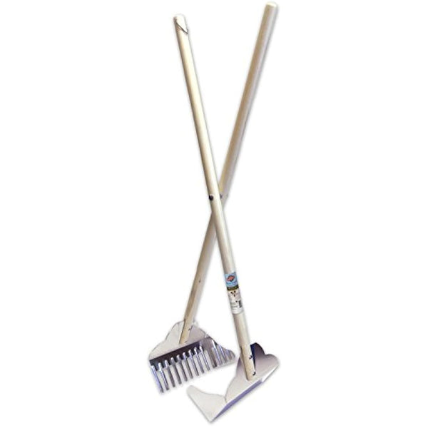 Gnawsome Spotty Easy Pet Dog Waste Pick Up Metal Tray Lightweight Scissor Pooper Scooper with Rake