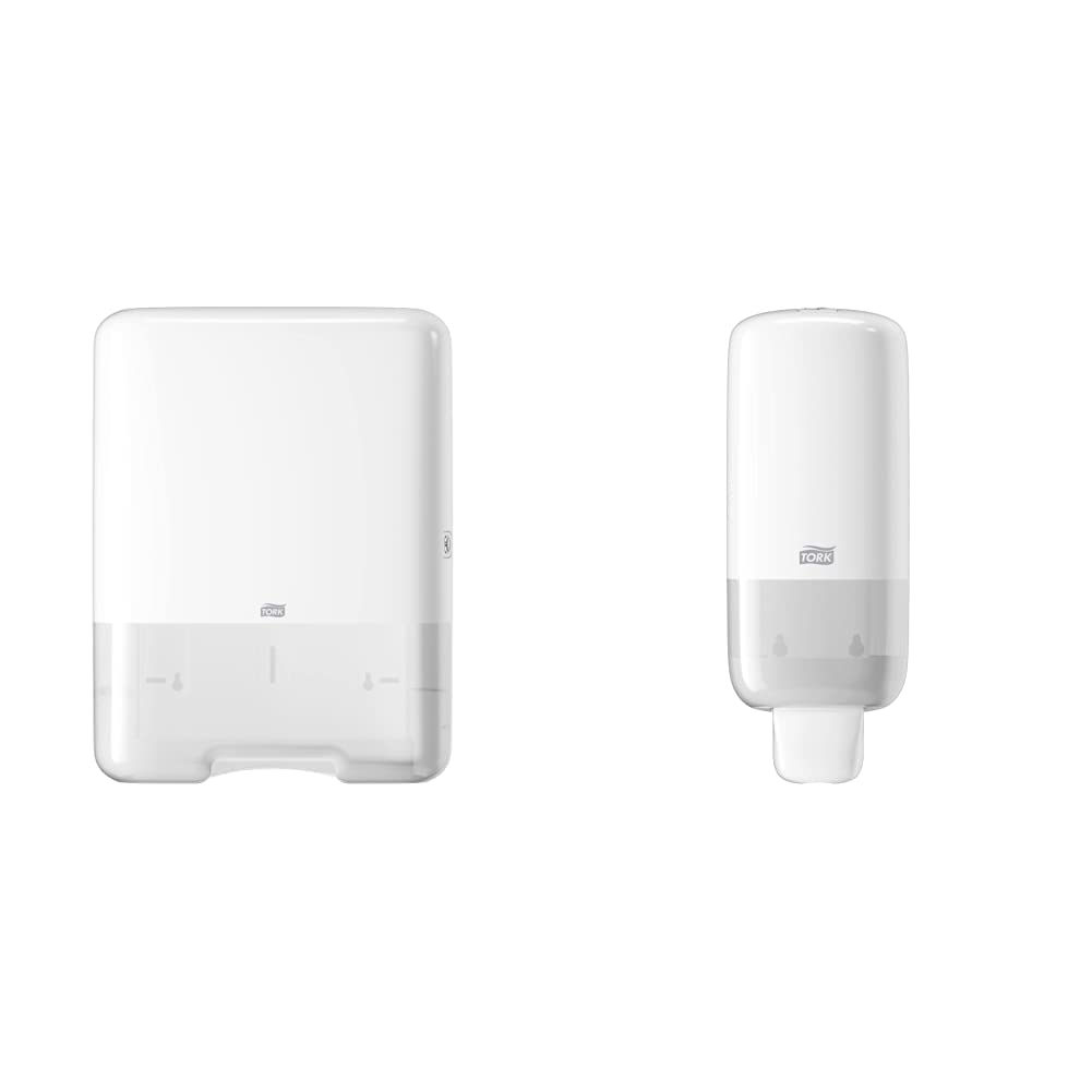 Tork Singlefold/C-Fold Hand Towel Dispenser 553000 - H3 Paper Towel Dispenser - Slim, One-at-a-Time Dispensing, White