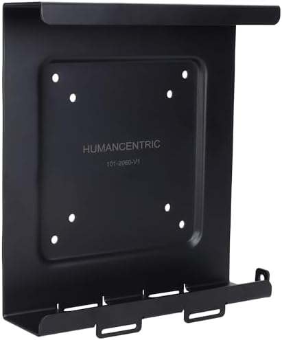 HumanCentric Mount Compatible with Dell OptiPlex Micro Form Factor Case, VESA, Under Desk and Wall Mount Fits MFF 3040, 3046, 3050, 3060, 3070, 3080, 5050, 5060, 5070, 7040, 7050, 7060, 7070, More