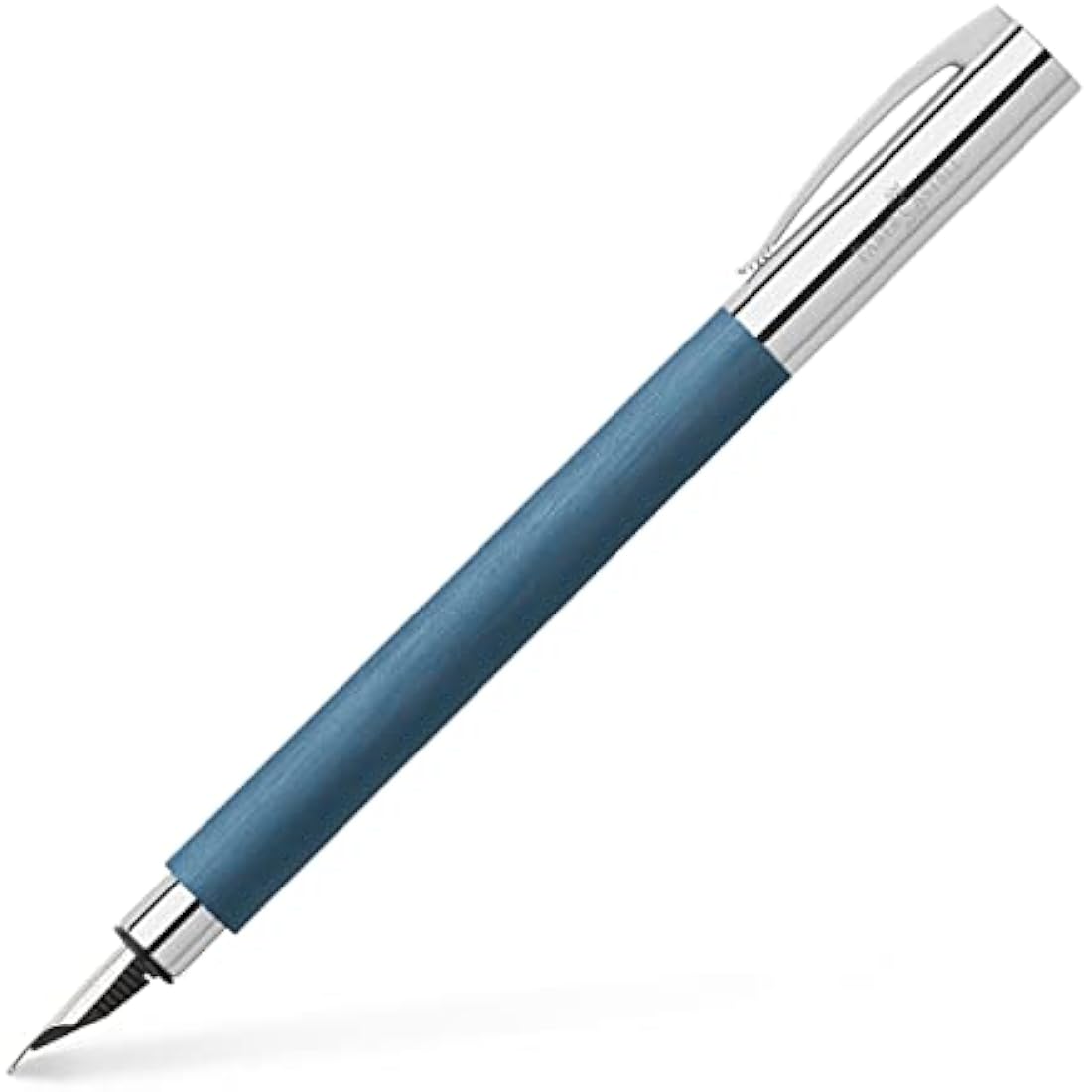 Faber-Castell 147143 - Ambition precious resin pen, blue, nib width B, 1 fountain pen with gift box