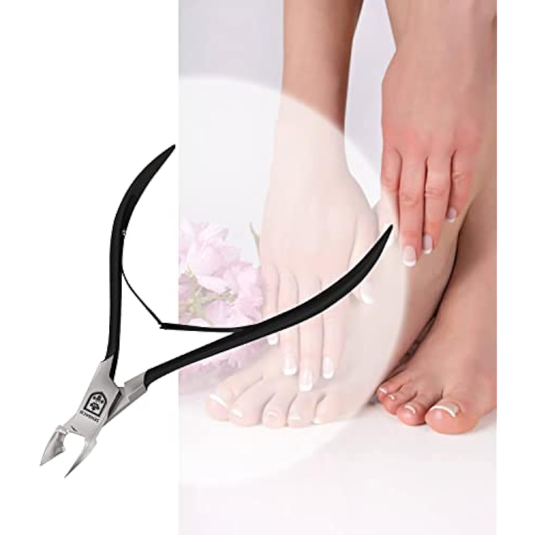 SENBACH Cuticle Trimmer, Cuticle Remover Cuticle Nipper Professional Stainless Steel Cuticle Cutter Clipper Durable Pedicure Manicure Tools for Fingernails and Toenails (Black)