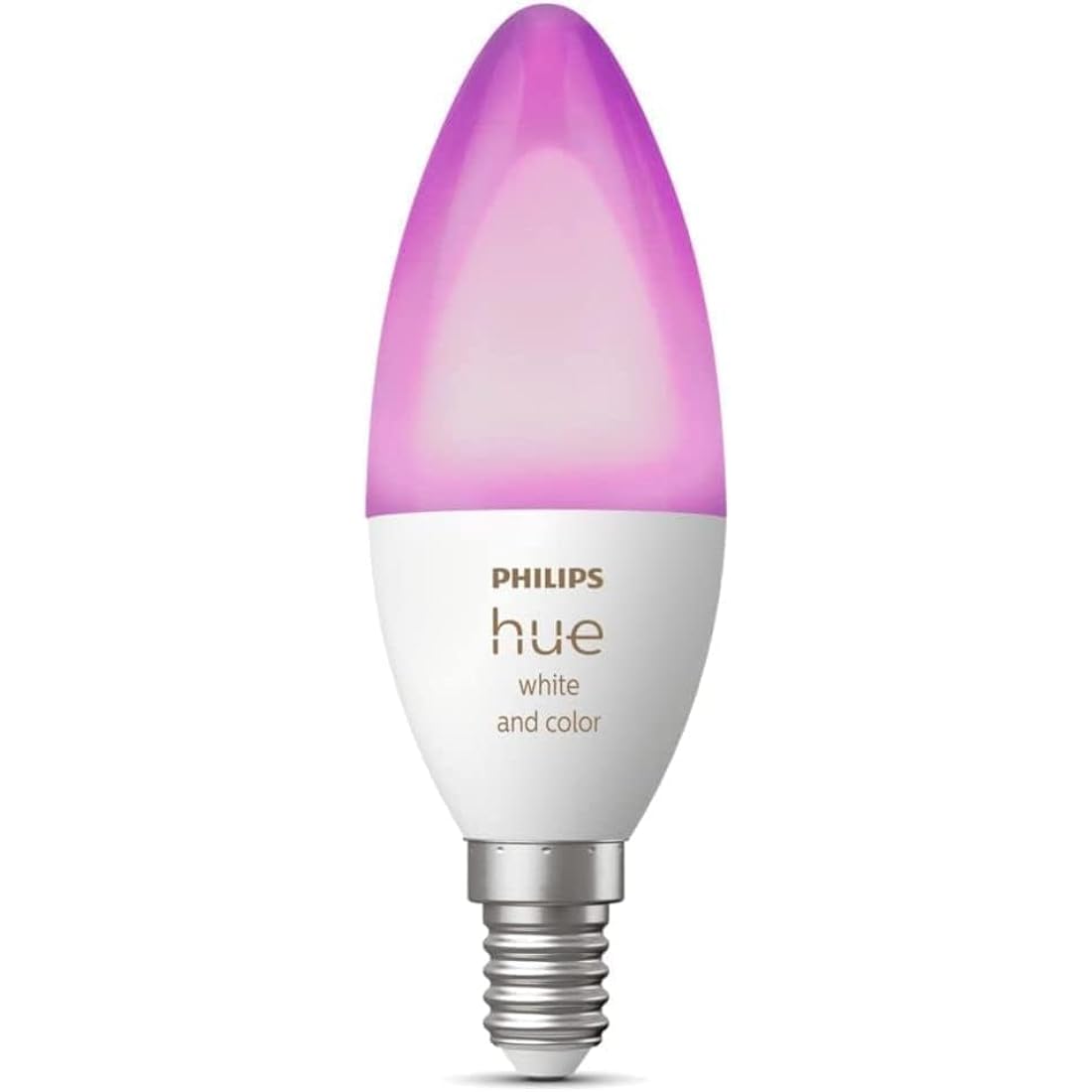 Philips Hue White and Colour Ambiance Smart Light Bulb [E14 Small Edison Screw] with Bluetooth. Works with Alexa, Google Assistant and Apple Homekit
