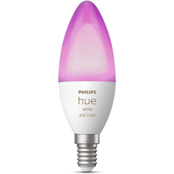 Philips Hue White and Colour Ambiance Smart Light Bulb [E14 Small Edison Screw] with Bluetooth. Works with Alexa, Google Assistant and Apple Homekit