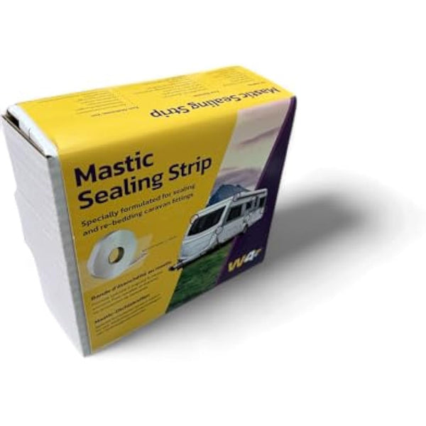 W4 Mastic Sealing Strip for Caravans & Motorhomesmm – Grey 32mm Weatherproof Sealant for Overlap Joints, Awning Rails, Roof-Lights, Window Surrounds & External Trims, Durable & Easy to Apply