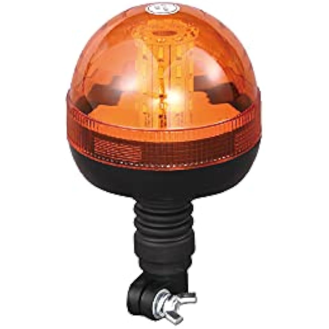 Maypole 12/24V 40x3W LED Amber Flashing Warning Beacon Flexi DIN Pole for Vans, Tractors, Recovery Vehicles, Forklifts