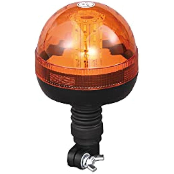 Maypole 12/24V 40x3W LED Amber Flashing Warning Beacon Flexi DIN Pole for Vans, Tractors, Recovery Vehicles, Forklifts