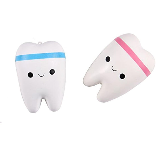 Anboor Squishies Teeth Mini Slow Rising Kawaii Scented Stress Toy 1Pcs Color Random