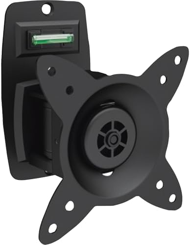 DIGITUS monitor wall mount - for screens up to 27" - VESA 75x75 & 100x100 - max. load 15kg - 30° swivelling, 360° rotatable - integrated spirit level - black