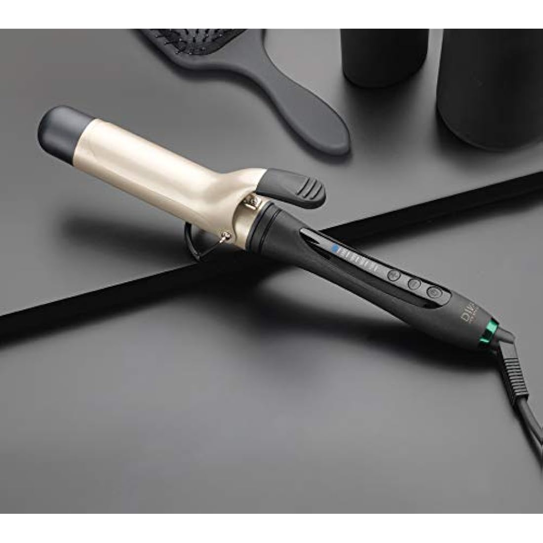 Diva Pro Styling Digital Tong (38mm) with Macadamia, Argan Oil & Keratin infused ceramic barrel, PRO313