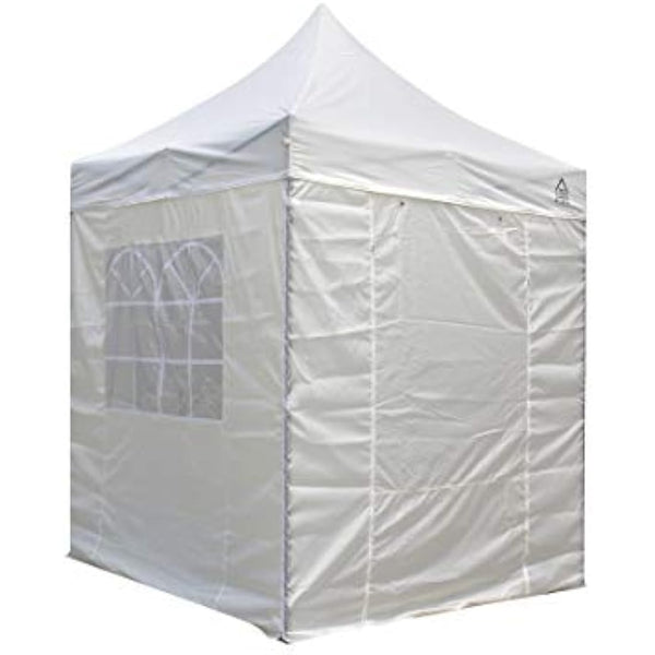 All Seasons Gazebos 2x2 Fully Waterproof Pop up Gazebo With 4 Zip up Sides and Accessories - Cream