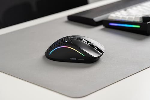Glorious Gaming Model D Wired Gaming Mouse - 68g Superlight Honeycomb Design, RGB, Ergonomic, Pixart 3360 Sensor, Omron Switches, PTFE Feet, 6 Buttons - Glossy Black