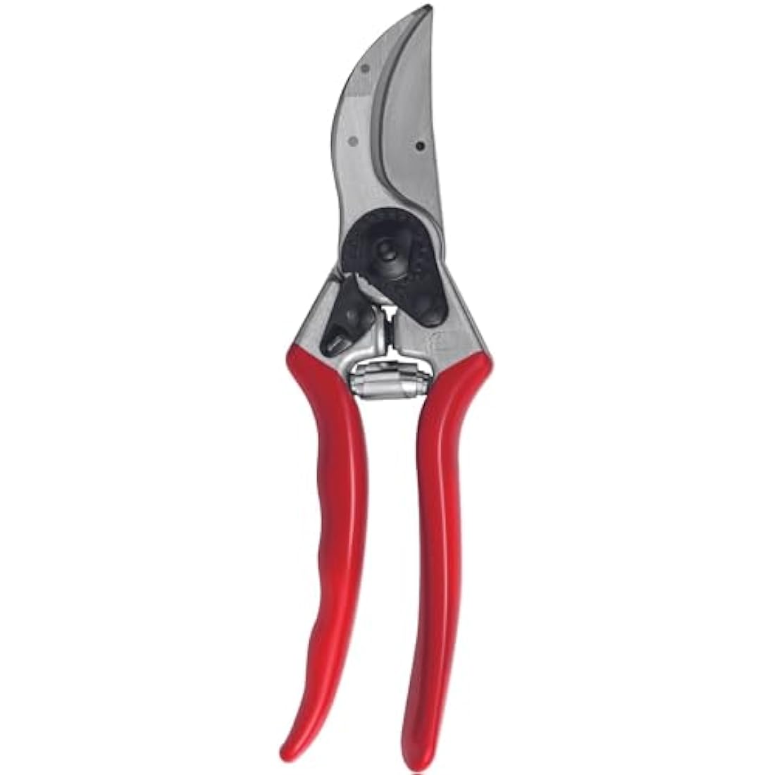 FELCO 2 Pruning Secateurs – 25 mm Cutting Diameter, for Large Hands, 215 mm Length, with Sap Groove, Straight Handles, Red