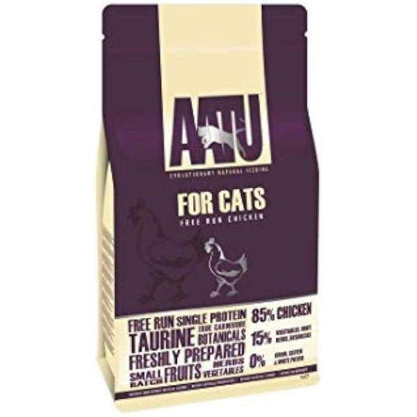 AATU 85/15 Complete Dry Cat Food, Chicken 3kg - High Protein, Grain Free Recipe, No Artificial Ingredients