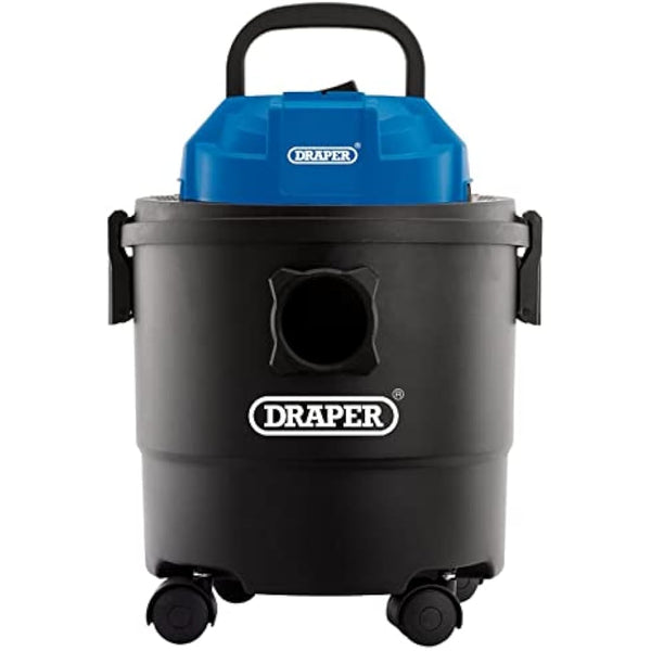 Draper 1250W 15L Wet and Dry Vaccum Cleaner | 1.5m Flexible Hose and Acessories |25 l/s Max Airflow | 18 kPa Vacuum Pressure | Home Car Carpet Cleaning | Professional Use | Outdoor | 90107