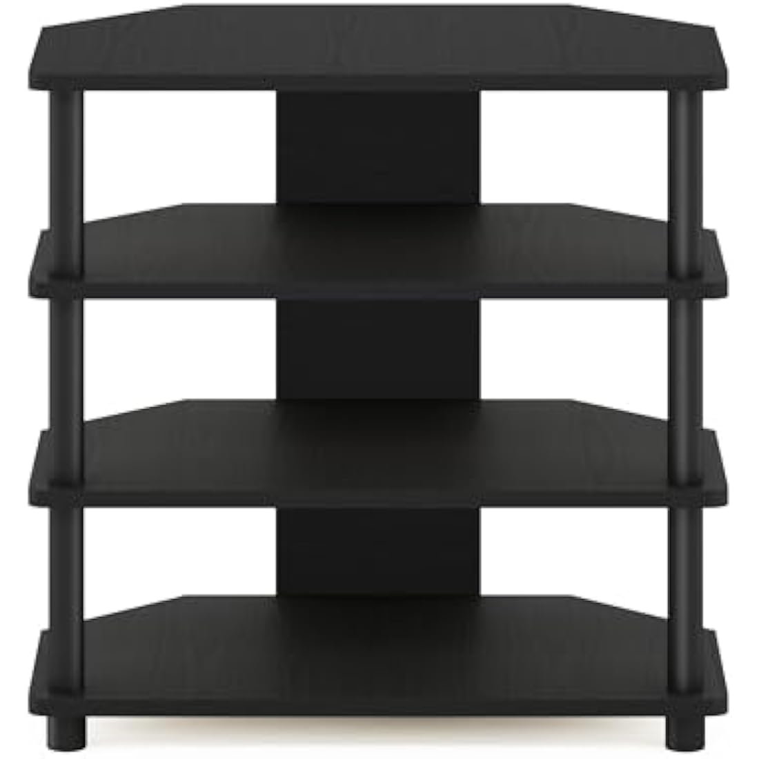 Furinno Econ Easy Assembly 4-Tier Petite TV Stand, Blackwood