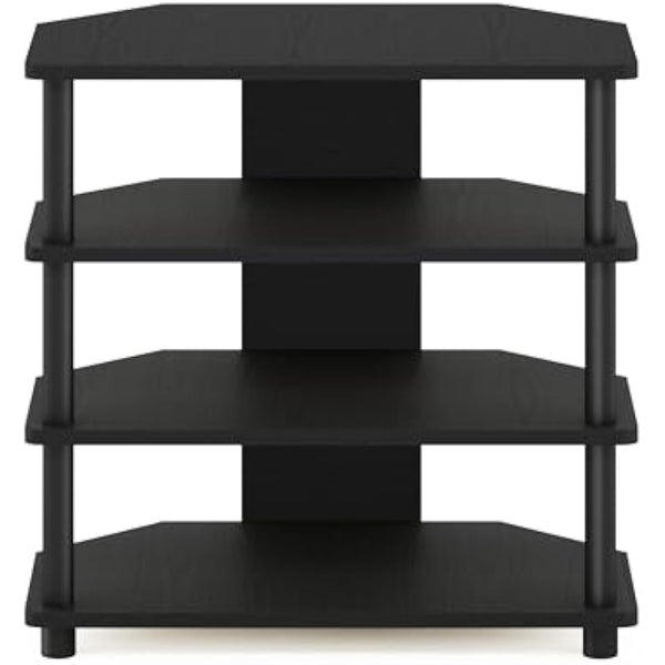 Furinno Econ Easy Assembly 4-Tier Petite TV Stand, Blackwood