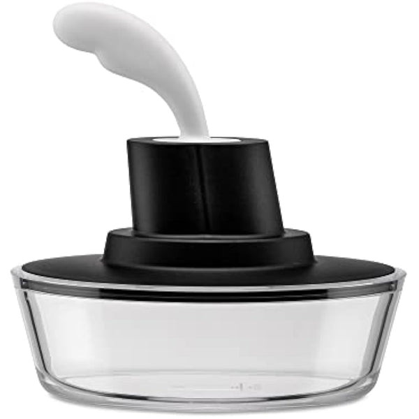 Alessi Ship Shape Container with Small Spatula in 18/10 Stainless Steel and Thermoplastic Resin, Black, 15,5cm