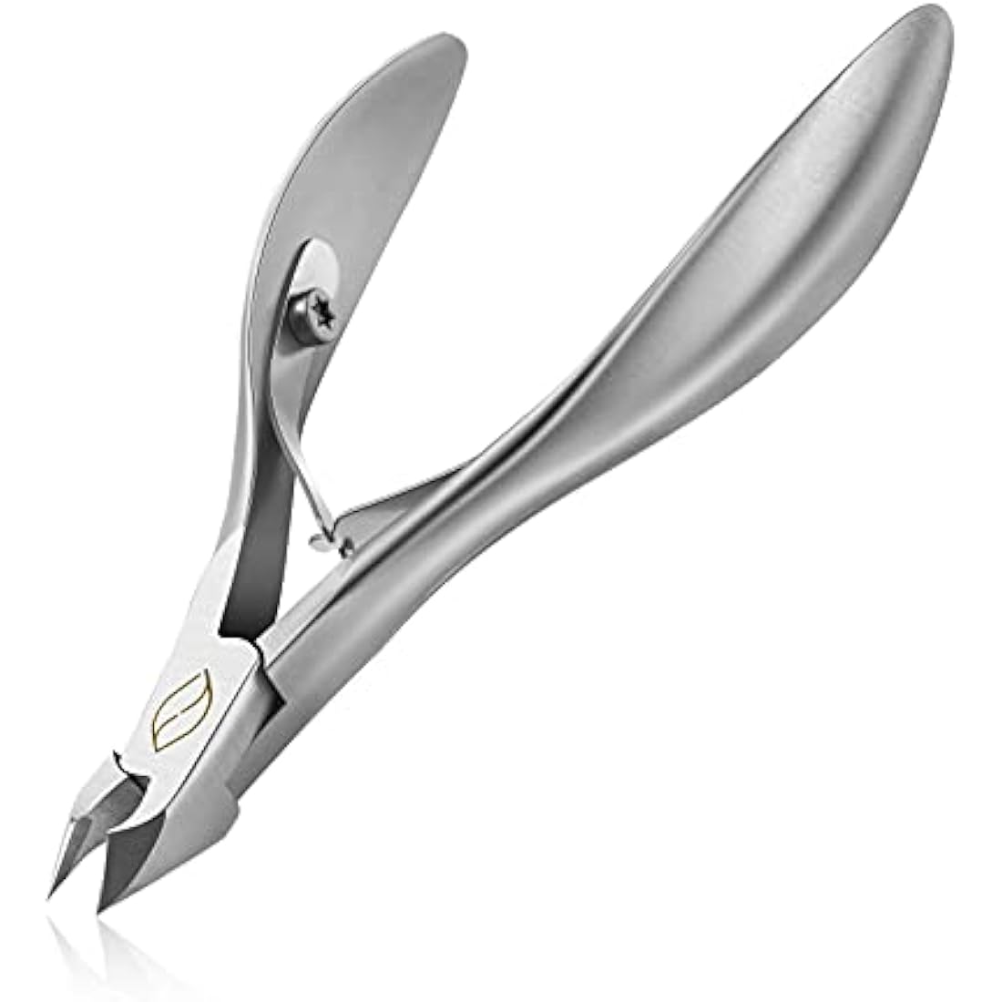 FERYES Cuticle Nippers 1/2 Jaw - Professional Stainless Steel Cuticle Trimmer Scissors and Double Springs Nail Clipper Cutter Remover Pedicure Manicure Tool,FL-N300,Silver