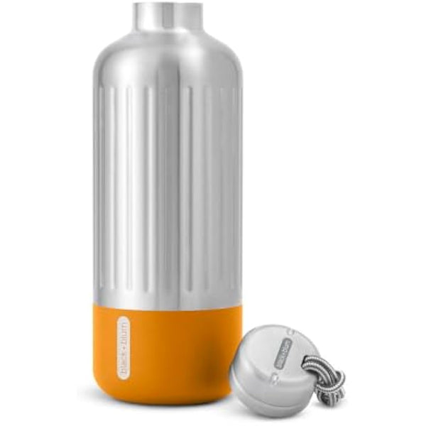 Black+Blum Explorer Insulated Bottle - Stainless Steel Leak Proof Water Bottle with Carry Loop - BPA Free Drinks Bottle for Hot or Cold Drinks, Hiking and Gym - Orange, Large 850ml
