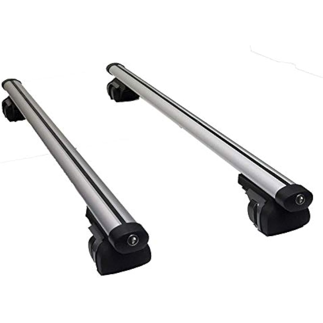 Summit SUM-003 Semi Universal Roof Bars (Pair of) to Fit Cars with Running Rails, Aluminium 1.35m in Length, Set of 2, one size, Silver