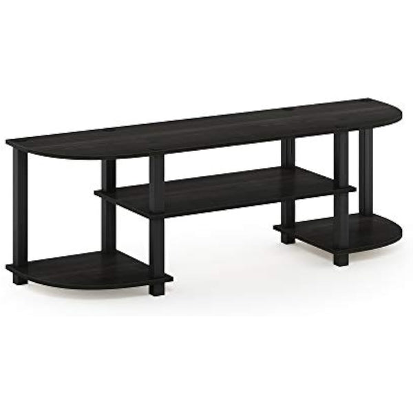 Furinno Turn-S-Tube Wide TV Entertainment Center, TV Unit, TV Stand, Espresso/Black, 120 (W) x 40 (H) x 34 (D) cm