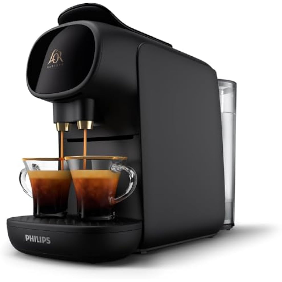 L'OR BARISTA Sublime Coffee Capsule Machine by Philips, for Double or Single Capsule, 800 milliliters, Black, (LM9012/60)
