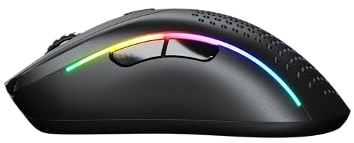 Glorious Gaming Model D Wired Gaming Mouse - 68g Superlight Honeycomb Design, RGB, Ergonomic, Pixart 3360 Sensor, Omron Switches, PTFE Feet, 6 Buttons - Glossy Black