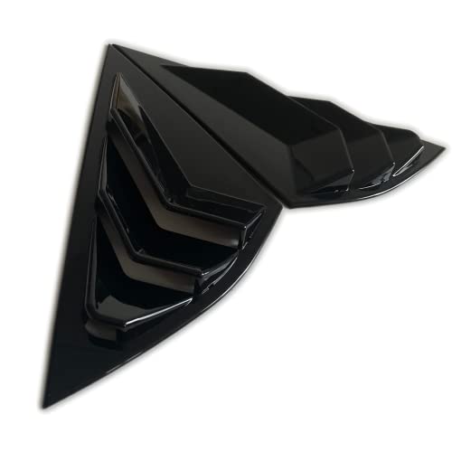 AOSK for Mustang Mach E Quarter Side Window Scoop Louvers Cover Window Visor Cover ABS (Glossy Black)