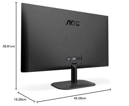 AOC 27B3CA2 - 27 Inch FHD Monitor, 100Hz, IPS, Speakers, USB-C Connectivity, FlickerFree, Adaptive Sync, LowBlue (1920 x 1080, 250 cd/m2, HDMI 1.4 / USB-C 65W Power delivery)