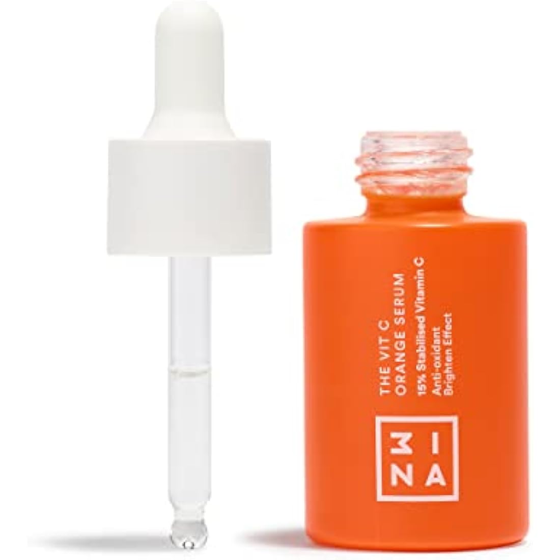 3INA MAKEUP - The Vit C Orange Serum - Transparent Facial serum 15% stabilized Vitamin C - Vitamin C serum for face with antioxidant effect - Brightens - Vegan - Cruelty Free