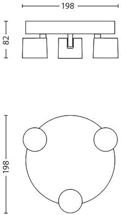 Philips myLiving Star 3 SpotLight Spiral Ceiling Light (Integrated 3 x 3 W LED Bulb) - White