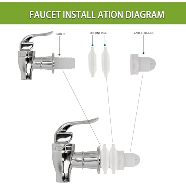 Hisredsun 2 x 4L Glass Drink Dispenser with Stand,Beverage Dispenser, Glass Water Juice Dispensers with Tap, Water jug with tap Perfect for Parties/Weddings/Birthdays