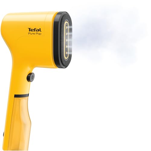 Tefal Pure Pop Slim Handheld Clothes Steamer, No Ironing Board Needed, Ready to Use in 15 Seconds, 70ml Detachable Water Tank, Travel Iron, Garment Steamer, Pink, DT2023