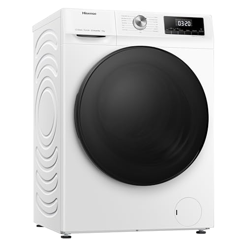 Hisense 3 Series WFQA9014EVJM Freestanding 9 KG Front Load Washing Durable Inverter Machine Steam Wash Quick Wash 15 Washing Programs 1400 RPM White- Energy Rating A