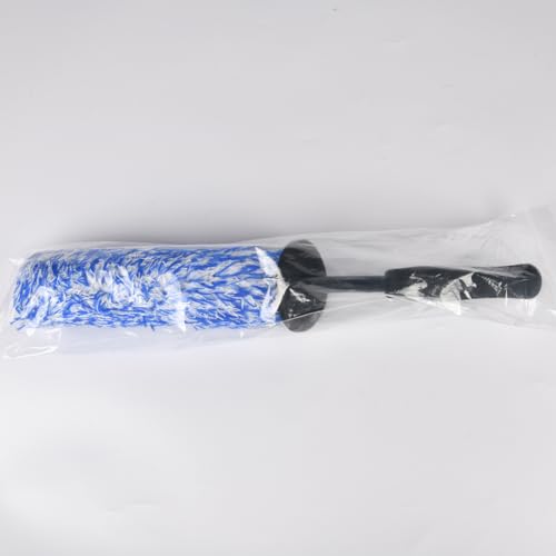 URAQT Car Wheel Brush, No Metal Wheel and Rim Detailing Brush, Car Wheel Cleaning Brush, Soft Dense Alloy Wheel Brush, Suitable for Wheels and Rims of Cars/Motorcycles/Bicycles (Black)