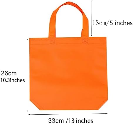 24 Pcs Party Bags, Non-Woven Gift Tote With Handles for Treats, Toys, Goodies - Halloween, Christmas, Wedding, Thanks Giving Supplies (6 Colors)