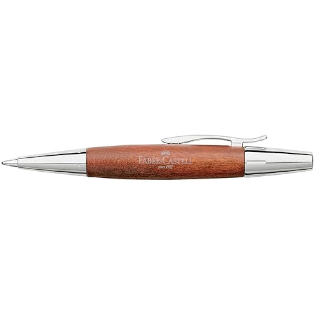E-MOTION BALLPOINT WOOD/CHROME BROWN