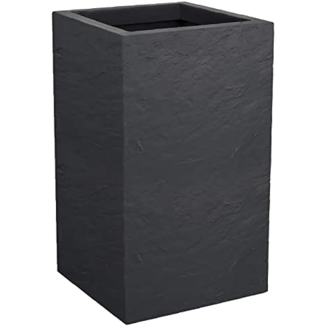 EDA Tall Square Planter, Anthracite Grey, 29,5 x 29,5 x 49,5 cm