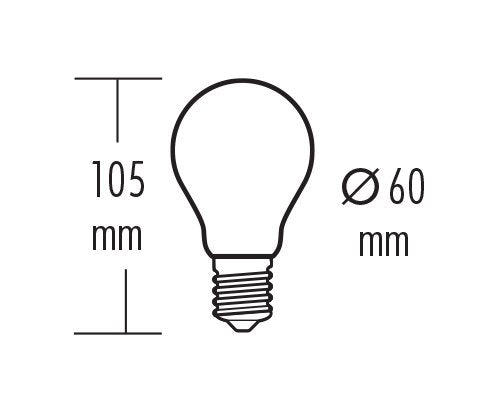 greenandco E27 A60 LED Vintage Filament Bulb Silver Grey 3W 90lm 1800K Extra Warm White 360 230V, no Flicker, not dimmable, 10-Pack