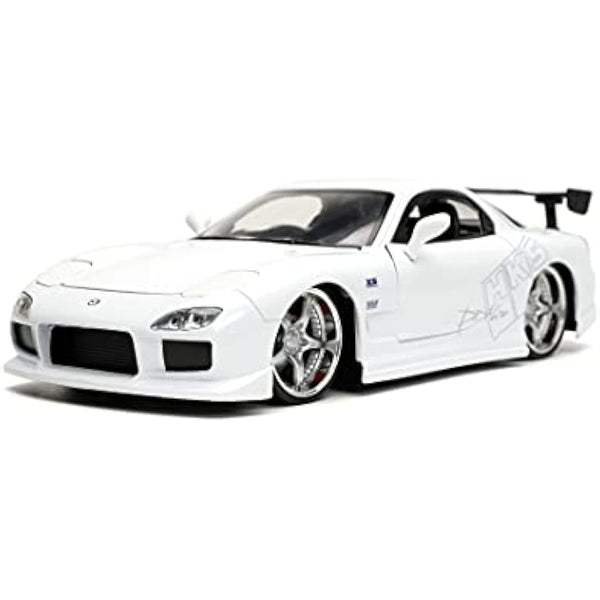 Jada Toys Fast & Furious 1993 Mazda RX-7 1:24 Scale Opening Doors Bonnet & Trunk White