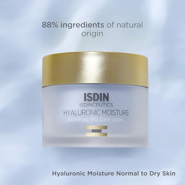 ISDIN Isdinceutics Hyaluronic Moisture Cream (Normal/Dry Skin) 50ml | Lightweight hyaluronic acid facial cream for normal to dry skin