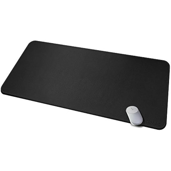 CENNBIE Leather Desk Mat,100X50cm Extra Large Desk Pad Blotter Protector, Extended Non-Slip Mouse Pad, Waterproof PU Leather Desk Mat on top of desks Large for Office and Home (Black)