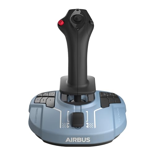 Thrustmaster TCA Sidestick Airbus Edition - Ergonomic Flight Stick with 12 Remappable Buttons and Thrust Reverser for PC