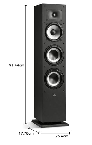 Polk Audio Polk Monitor MXT60 Compact Tower Speaker, HiFi and Home Cinema Speaker, Hi-Res Certified, Dolby Atmos and DTS:X Compatible (1 piece)